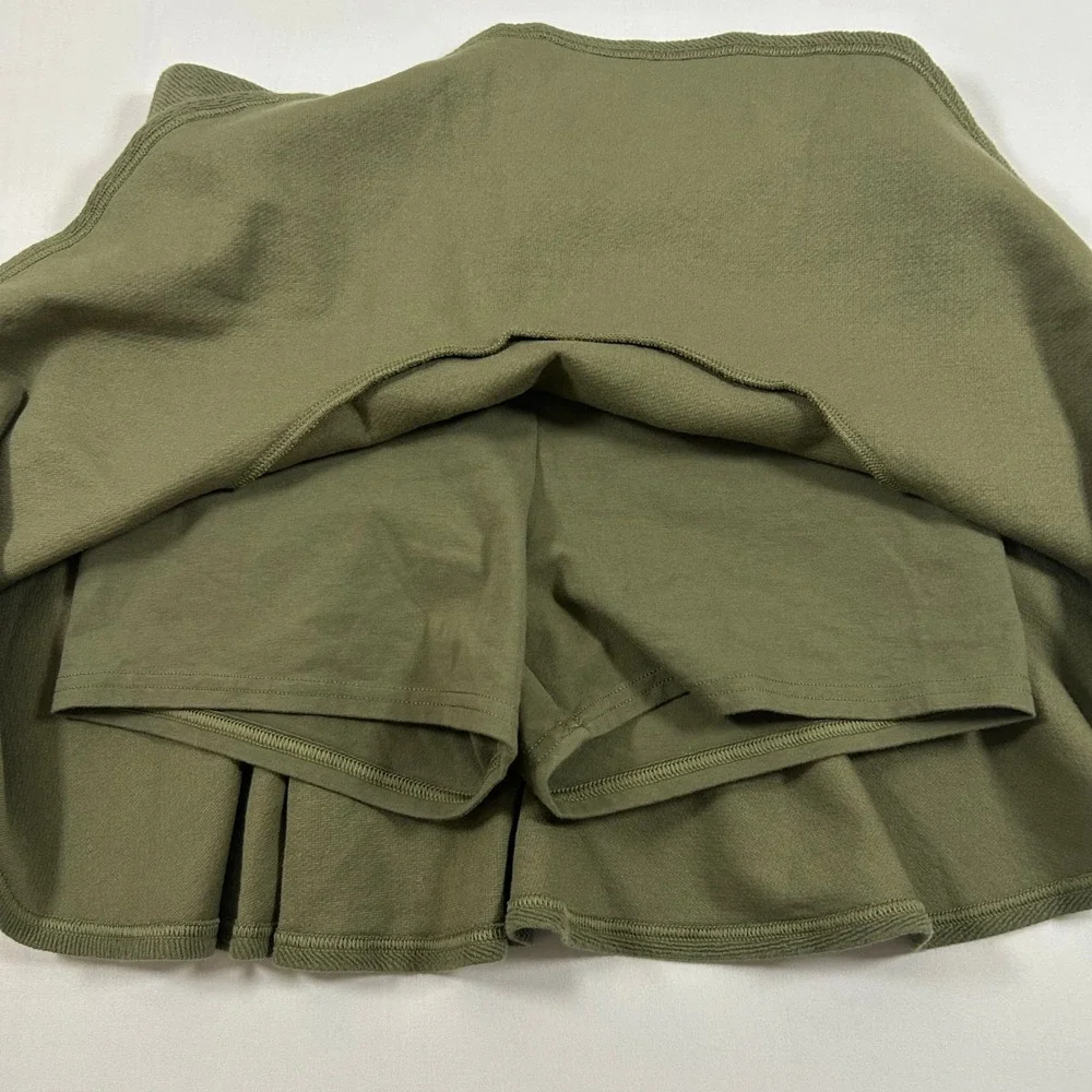 OFFLINE by Aerie Skort Womens M Green Ribbed Ruffle Fit‎ & Flare Activewear NWT